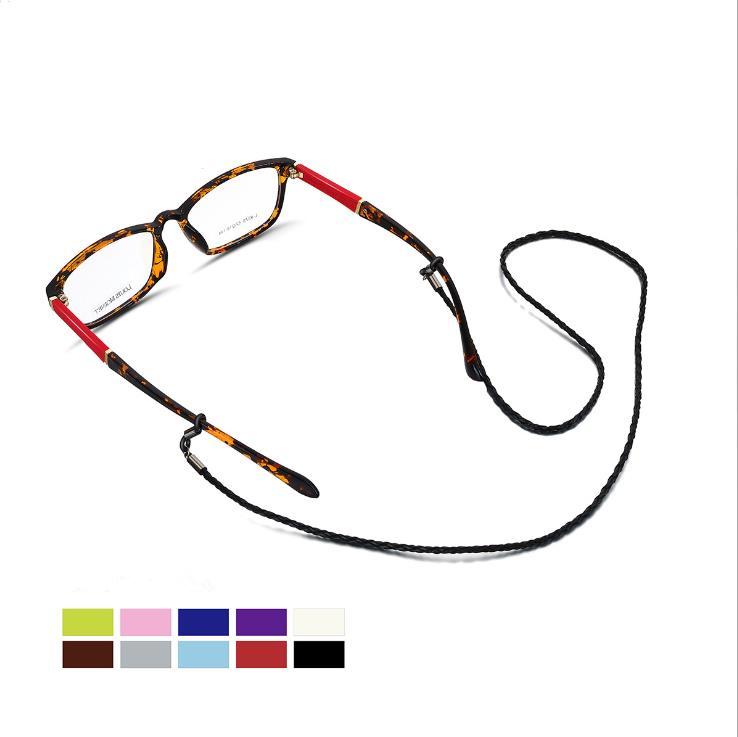 Corda Spessa a Torciglione in Pelle per Occhiali da Sole Catena per Occhiali Intrecciata Cordoncino per Occhiali Sport All'Aria Aperta Antiscivolo Accessori per Occhiali