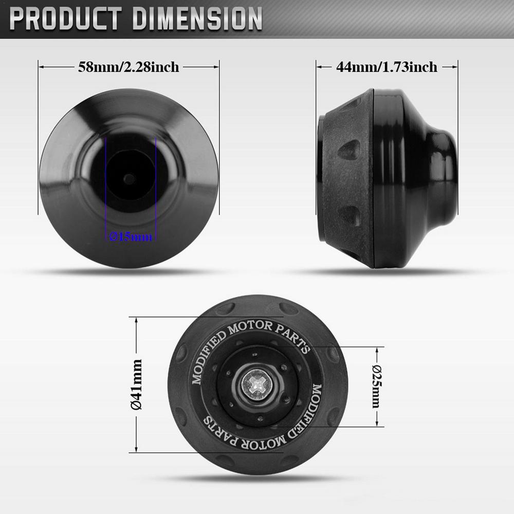 

CNC алюминиевая передняя вилка рама слайдеры 2 шт колеса мотоцикл защита от падения скутер мопед Motocicleta аксессуары для мотоциклов чёрный