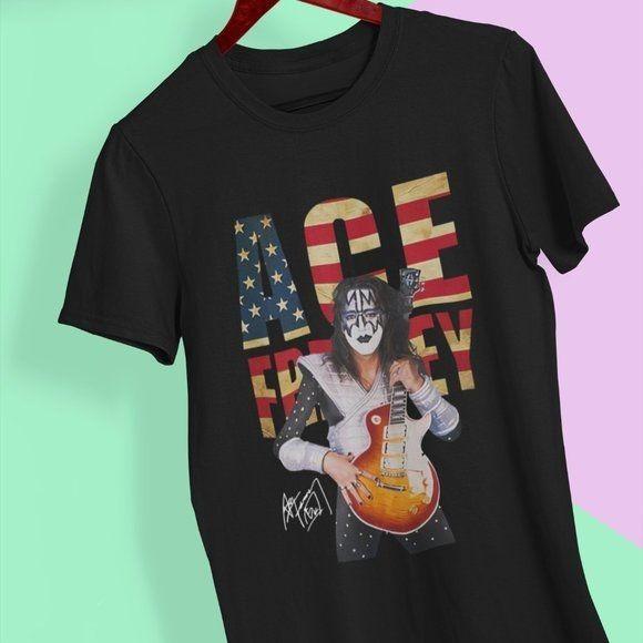 Rare Ace Frehley Guitarist Face T-shirt S to 5XL 2F1164 S