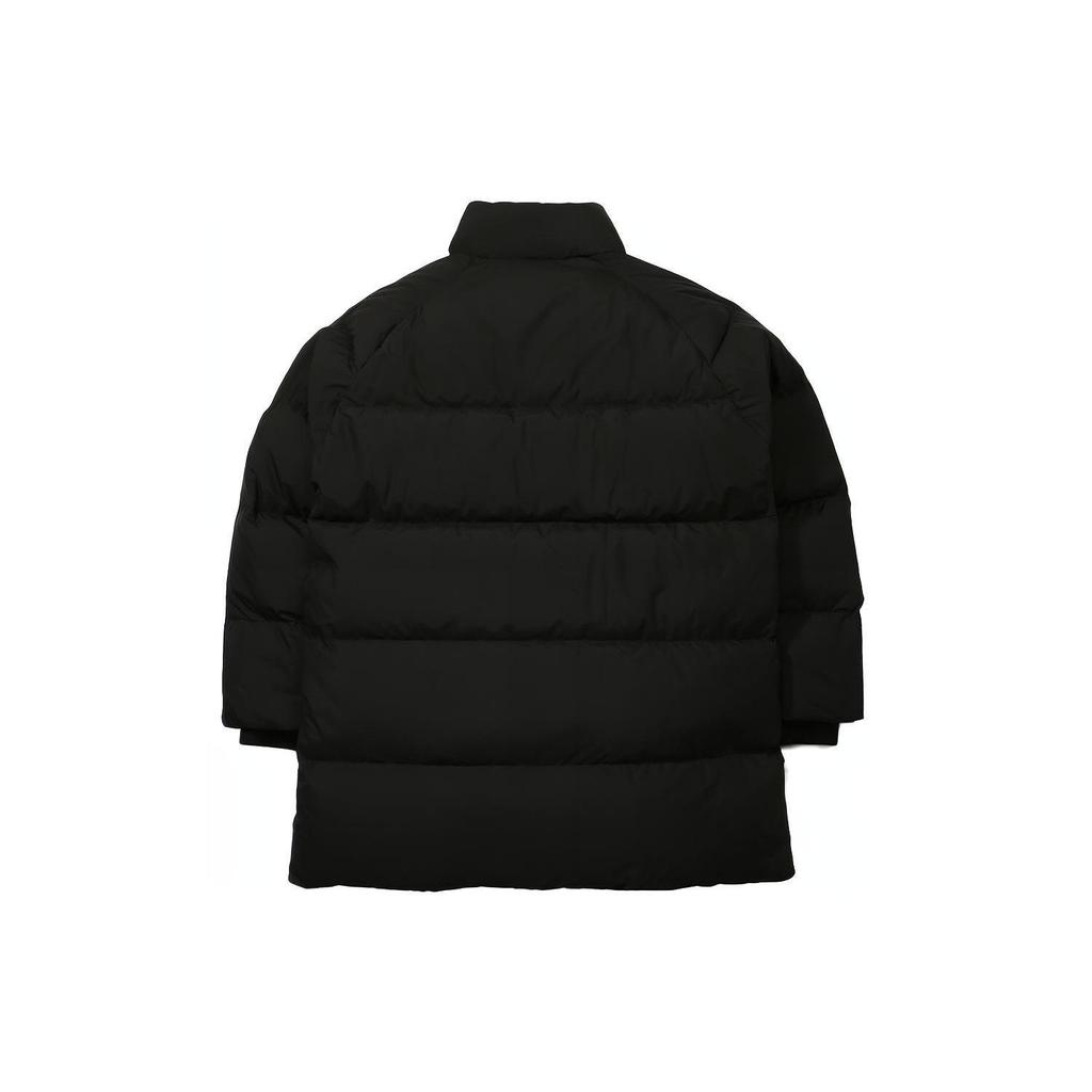 FILA Down Jackets Men's Black Stand Collar Moderate Puffer Jacket FS2DJD4102X-BLK
