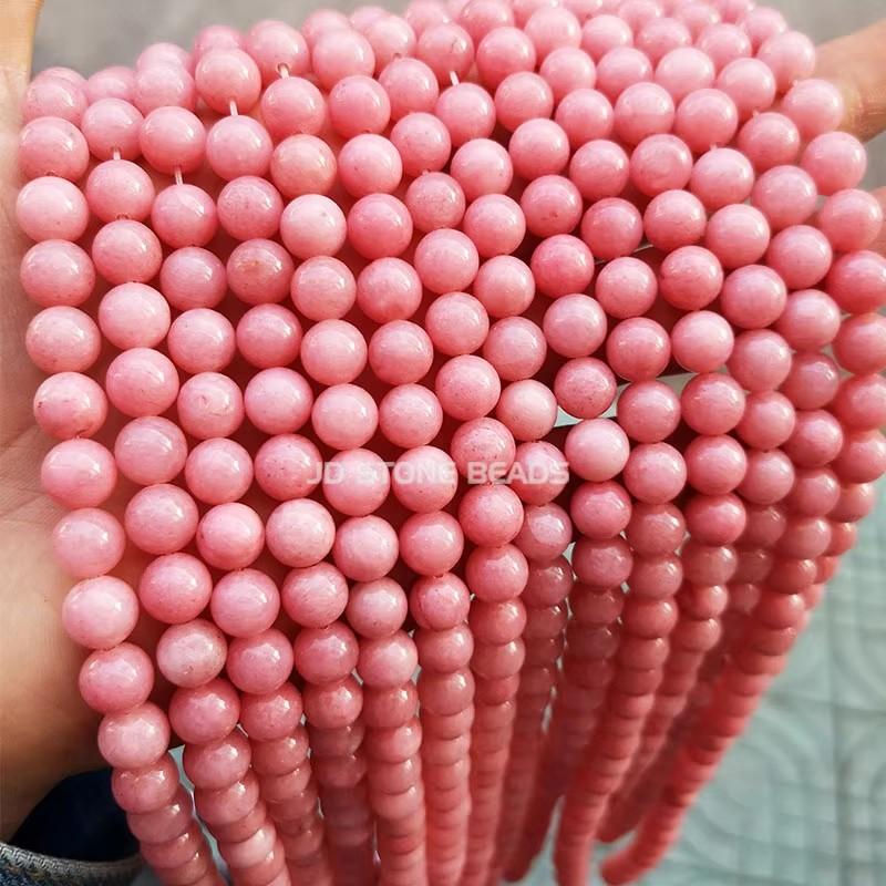 Natural Stone Sea Blue Chalcedony Beads Round Loose Spacer 6 8 10mm Pick Size For Jewelry Making Necklace Bracelet Accessory