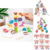 Wooden Animal Stacking Toy With Water Based Paint For Child Development And Parent Child Interaction