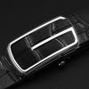 New Belt Men'S Fashion Simple Crocodile Pattern Cowhide Automatic Buckle Belt Middle-Aged And Young Business Leather Jeans Belt