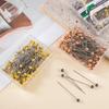100Pcs/Box Stainless Steel Round Bead Positioning Big Head Needle Patchwork Pin Sewing Positioned DIY Sewing Tool Jewelry Making