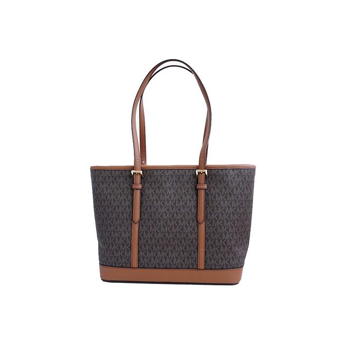 Michael Kors MK Jet Set Travel Monogramm Logo Tragetasche Damen Tote Braun 35S0GTVT1V-BROWN