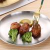 Reusable Picnic Dinner Plate Round Shape 14/17/20/23/26cm Dessert Plate Stainless Steel Rust-Resistant Dining Tray