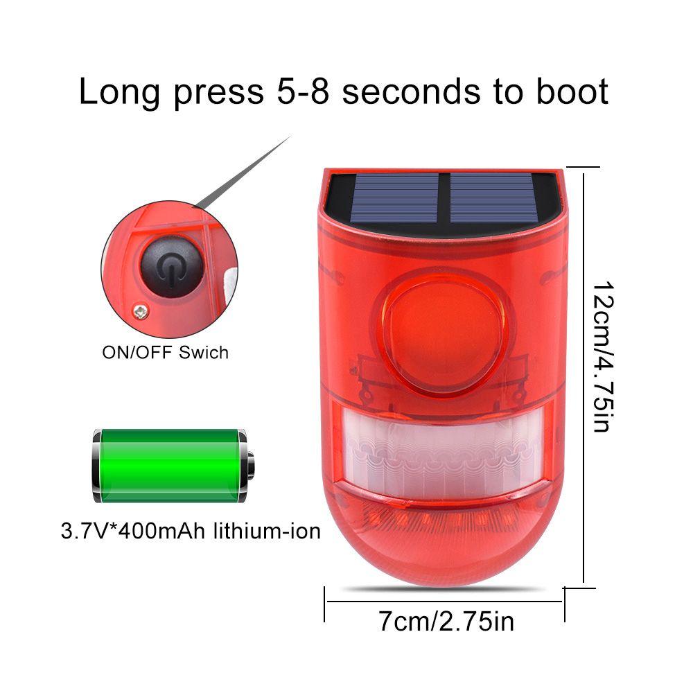 Orchard Strobe Siren Light Sound Alert Motion Sensor Alarm System Warning Lamp Security Protection