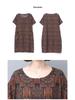 Summer 2025 Retro Print Cotton Linen Dress - Loose Fit for Middle-Aged and Elderly Women
