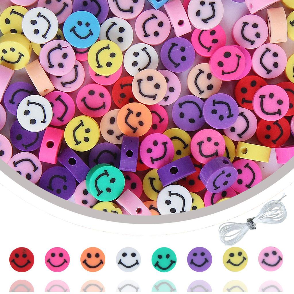Colorful Bohemian Polymer Clay Beads - DIY Jewelry Accessories Pack