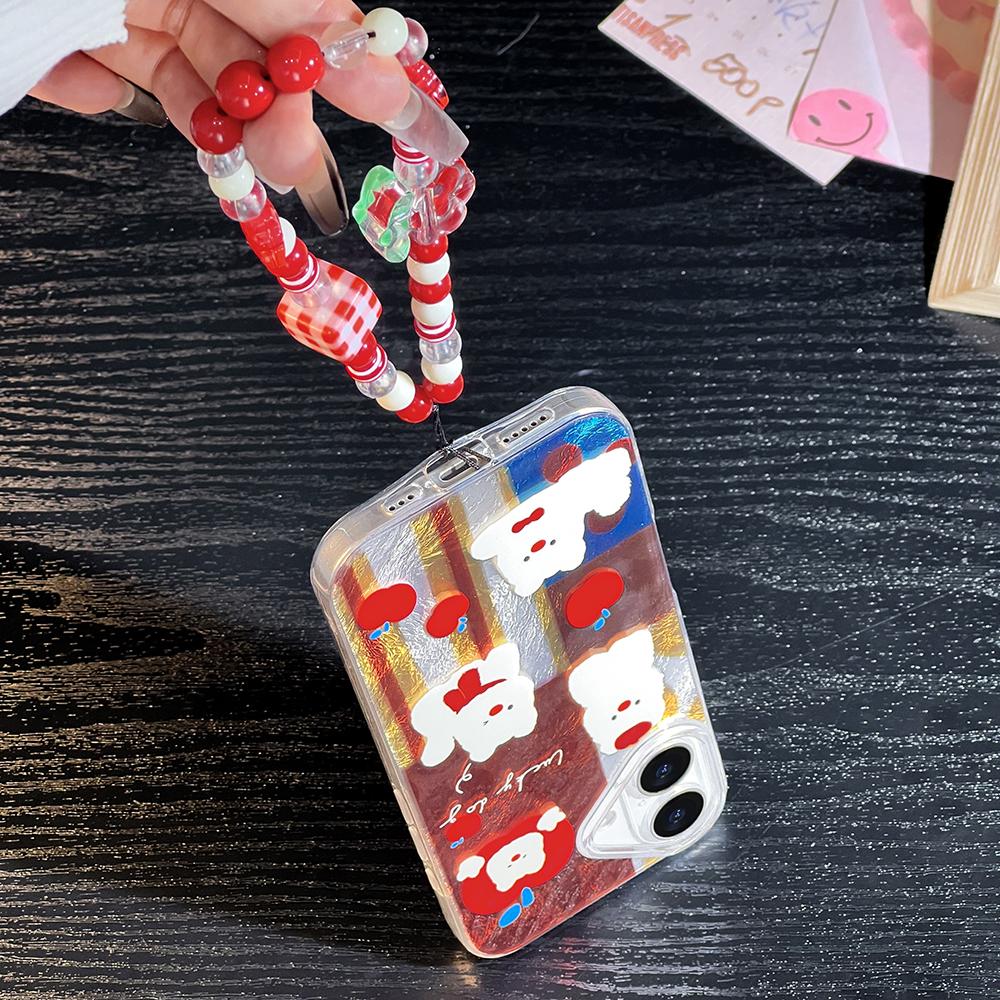 Bracelet Chain Shockproof Phone Case For iPhone 12 Funda iPhone 11 13 15 14 16 Pro Max 12promax Hard Plastic Cover With Lanyard