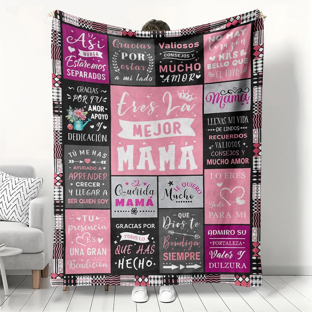 Gift To Abuelita Abuelo Mama Papa Thin Blankets for Anniversary Birthday Father's Day Mother's Day Festival Gift Four Season Use