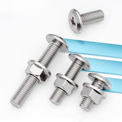 M6 M8 304 Stainless Steel Screws Flat Washers Lock Washers Bolts and Nut Set Wafer Ultra Thin Hex Head Screws Construction