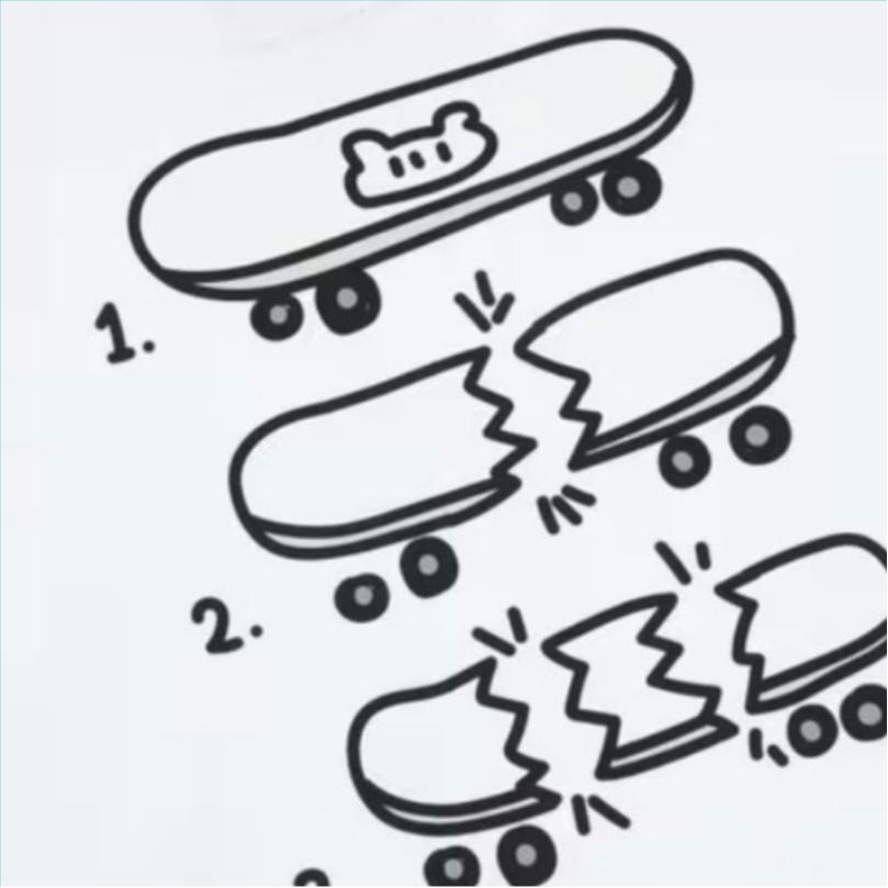 Vans X Asian Artist Collaboration Bear Front Skateboard Illustration Crew Neck Long Sleeve Printed T-Shirt Men Tops White VN000EXHWHT