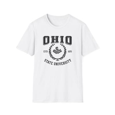 T-shirt Vintage Ohio Stile College Classica Maglietta Grafica Universitaria Unisex