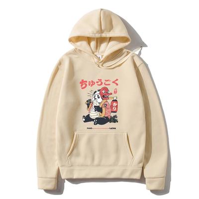 Hip Hop Harajuku Unisex kapucnis pulóverek japán kanji karikatúra kapucnis pulóver ősz tél vicces kapucnis utcai stílus Alkalmi pulóverek ruházat