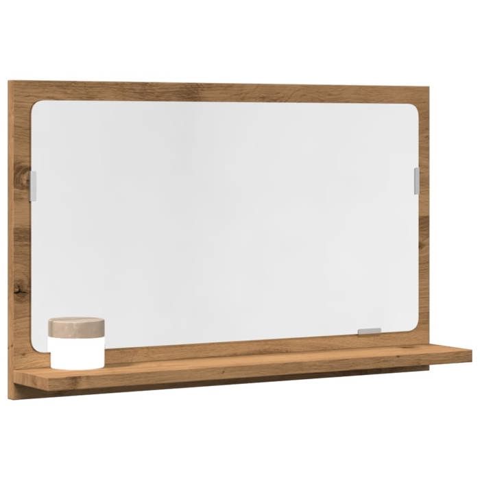 VidaXL Bathroom Mirror Cabinet Artisan Oak 60x11x37 Cm, Mirror Cabinet, Mirror with Shelf, Shelf of 856198