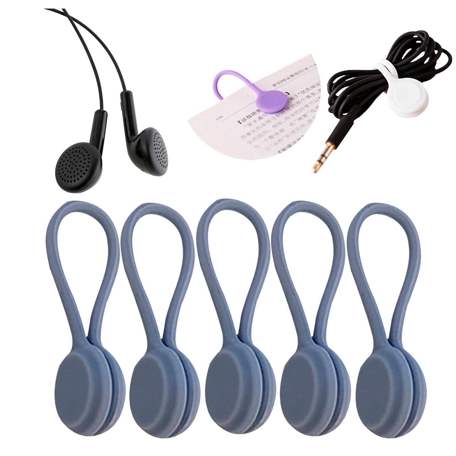 Разноцветные прочные магнитные стяжки - кабельная система 5 шт.