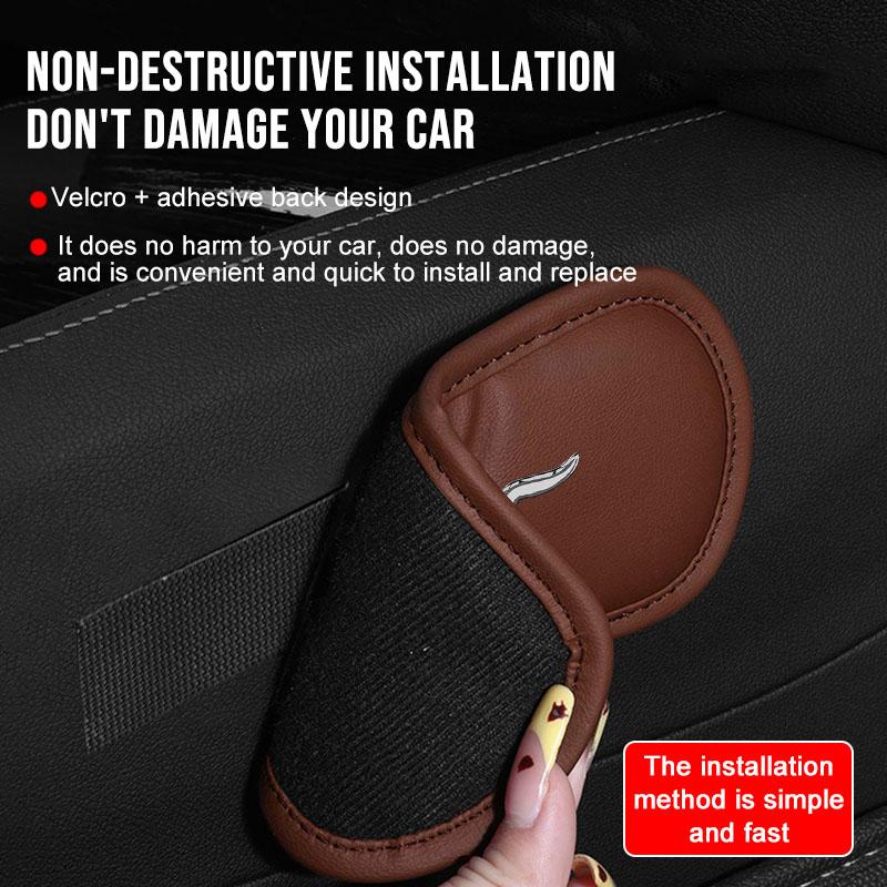 Leather Car Pillow Car Knee Pad Elastic Memory Foam Leg Pad For Ford Focus mk2 mk3 Fiesta mk7 Ranger Mondeo mk4 S-MAX Kuga Mustang