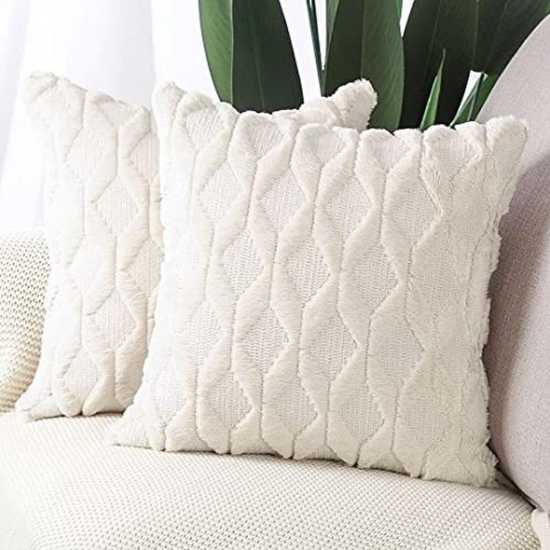 40*40cm Soft Plush Short Wool Velvet Decorative Pillow Cover Soft Sofa Pillowcase Only Pillowcase Without Pillow Core