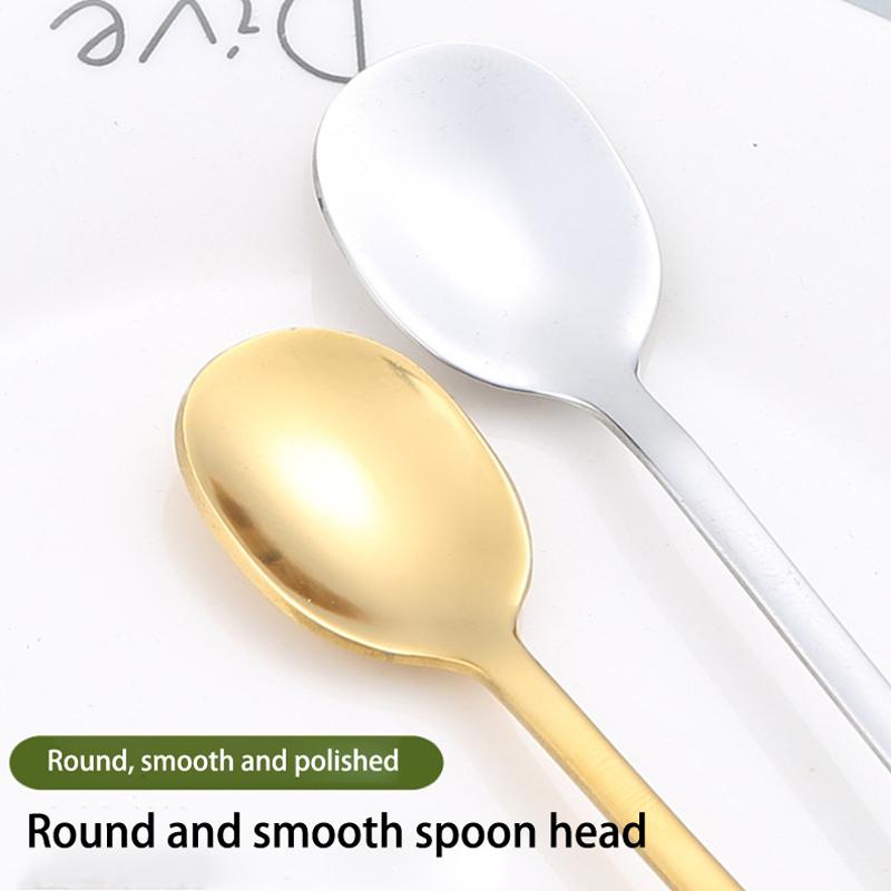 Tea Coffee Soup Spoon For Eating Mixing Stirring Long Handle Teaspoon Spoon Cocktail Ice Cream Honey Spoons Kitchen Cutlery