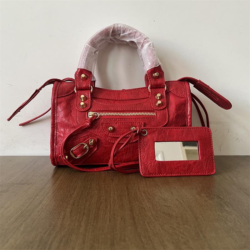 Women's Mini Crossbody Tassel Bag - Medium/Small Size, Motorcycle Style