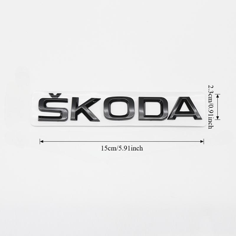 

4X4 FABIA KAMIQ KAROQ KODIAQ OCTAVIA RAPID SUPERB YETI skoda letter logo car stickers for Skoda series refit trunk accessories small SKODA чорний