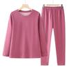 Minimalist Solid Color Long-Sleeved Leisure Set for Seniors