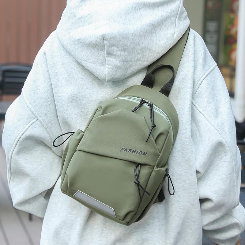 New Breast Bag Men's Casual Day Tide Brand Messenger Bag Versatile Shoulder Bag Student Fashion Sports Small Backpack Women