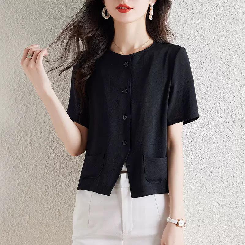 Women's Chic Linen Short-Sleeve Summer Shirt