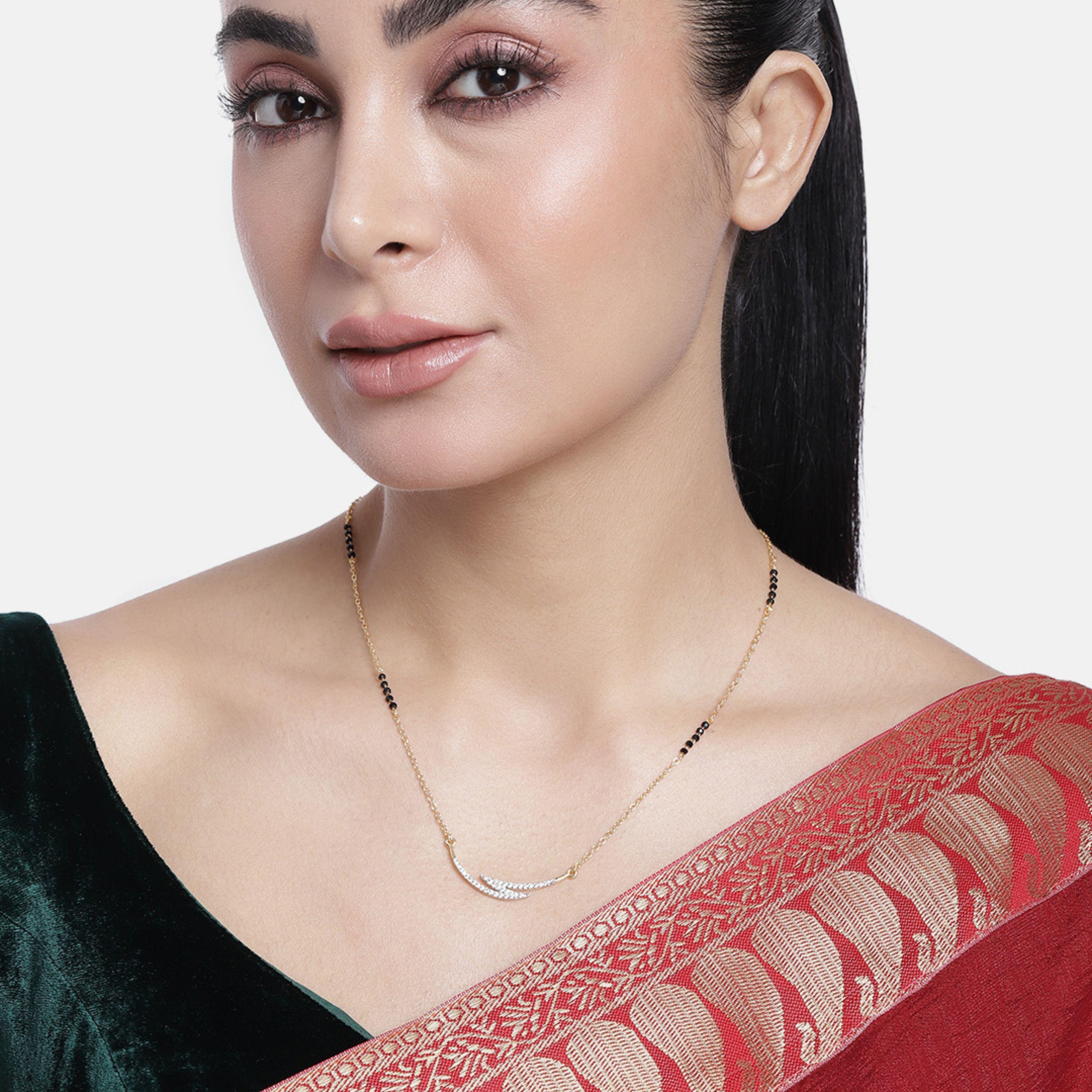 

Abdesigns Алмазная Мангалсутра, Позолоченная Индийская Мангалсутра, Болливудская актриса Мангалсутра, Синтетический выращенный в лаборатории бриллиант Мангалсутра белый