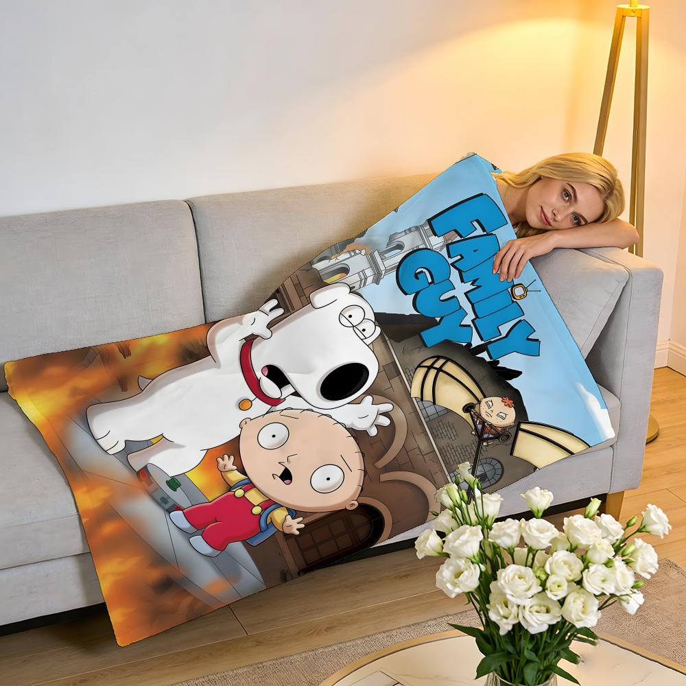 Throw High-Density Short Plush Blanket For Sofa Nap Air-Conditioned Room Soft Skin-Friendly F-Family Guy