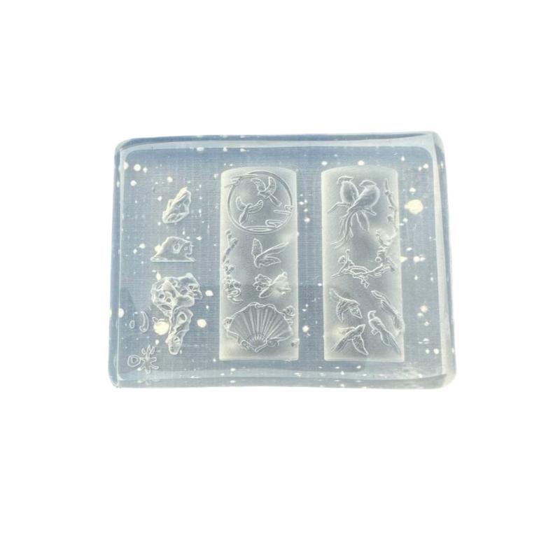 3D Silikon Nagelform Blume Seidenband Schmetterling Design Transparentes Relief DIY Nagelkunst Dekoration Maniküre Werkzeug