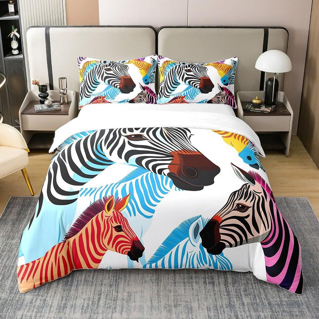3D Zebra Digital Printing Duvet Set Bedding Set Three-Piece Set