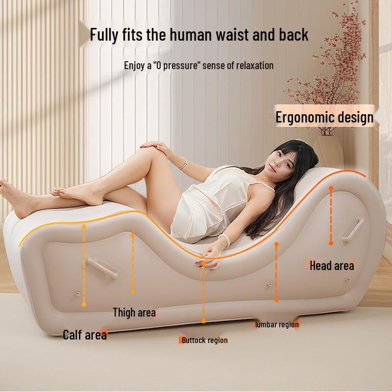 Inflatable PVC Recliner: Portable Single Air Sofa for Indoor Dorm Use