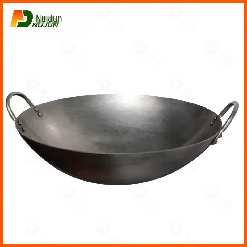 Nujun Double-Handle Commercial Carbon Steel Wok