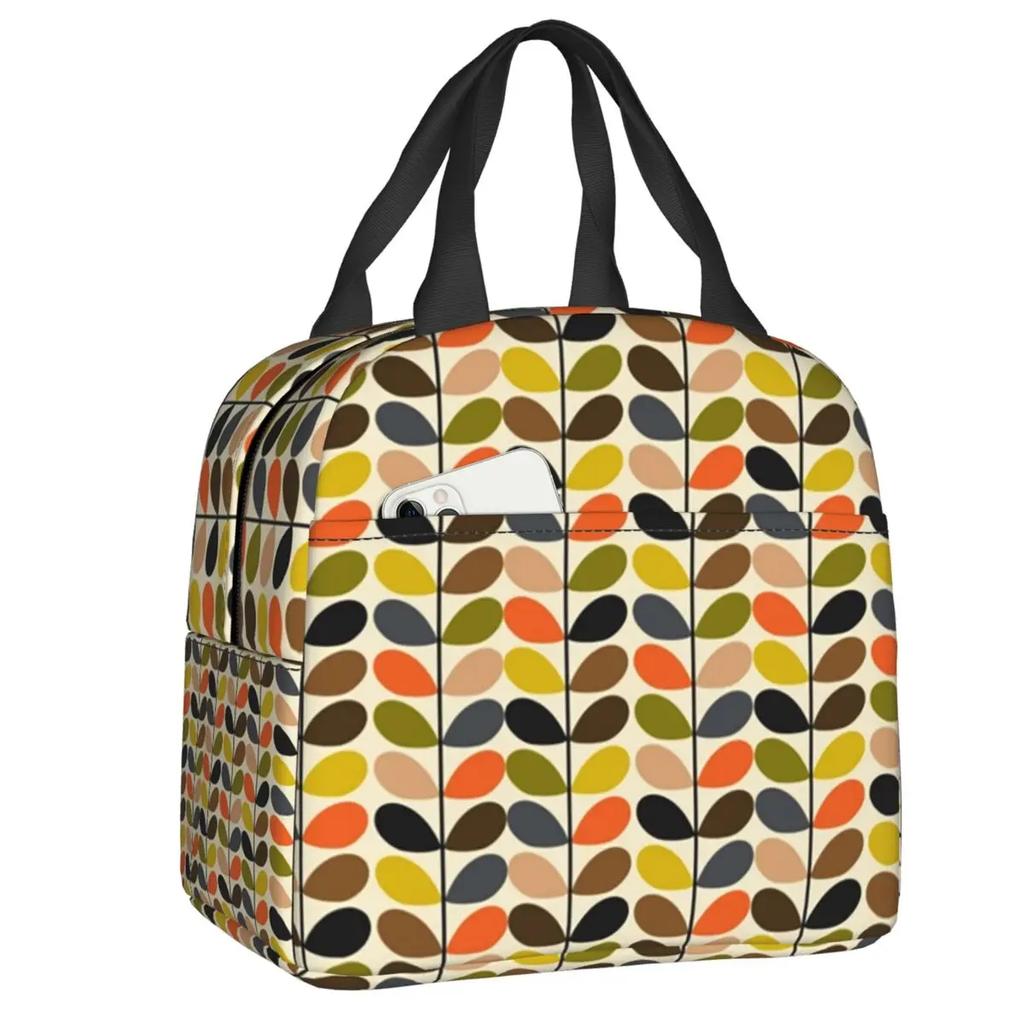 Orla Kiely Skandynawski Kwiatowy Przenośny Lunch Box dla Kobiet Wodoodporny Termiczny Chłodziarka Żywności Izolowana Torba Lunchowa Dla Dzieci Student