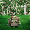Acrylic Garden Decor Two Squirrels Decorative Stake, Welcome to The Yard Accessory Art, Street Lamp Squirrel Sign for Outdoor Lawn Pathway Decoration