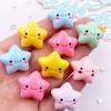 20PCS Mix Resin Kawaii Colorful Mini Smiling Stars Flat Back Cabochon Stone Scrapbook Home Decor Figurine DIY Craft Supplies