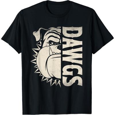 Vintage Bulldog Love Animals _ Bulldog Distressed Name Pride Men Women Girls Kids T-Shirt
