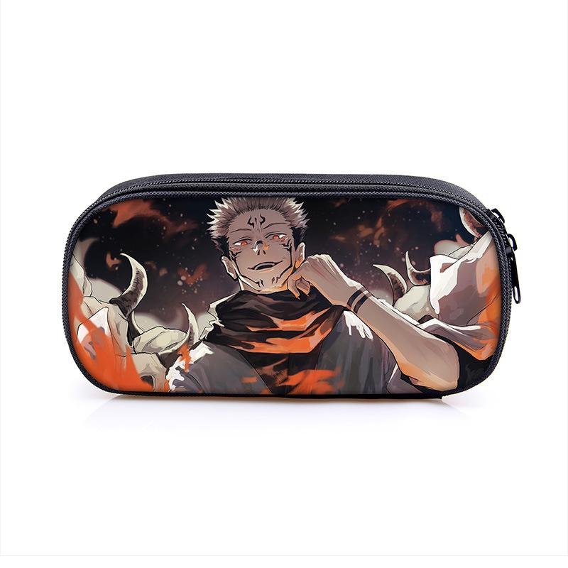 Jujutsu Kaisen Pencil Box With Large Capacity For Students And Makeup Essentials