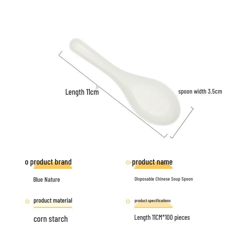 Compostable Corn Starch Disposable Spoons