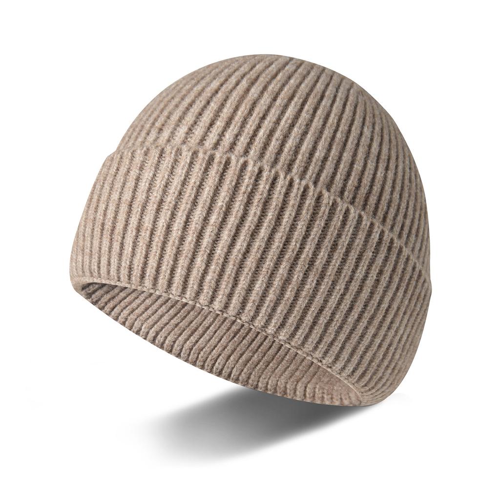 Sheep wool knitted hats men's and women's hats autumn and winter new hats cold winter hats integrated molding warm wool hats