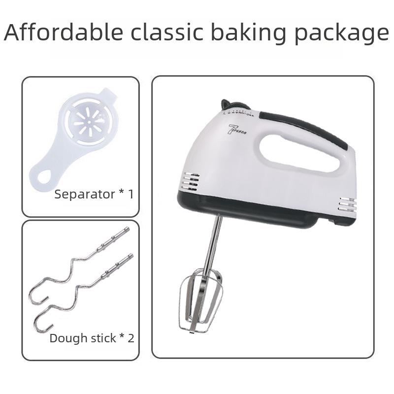 Compact Electric Egg Beater for Whisking, Cream Stirring, and Dough Mixing