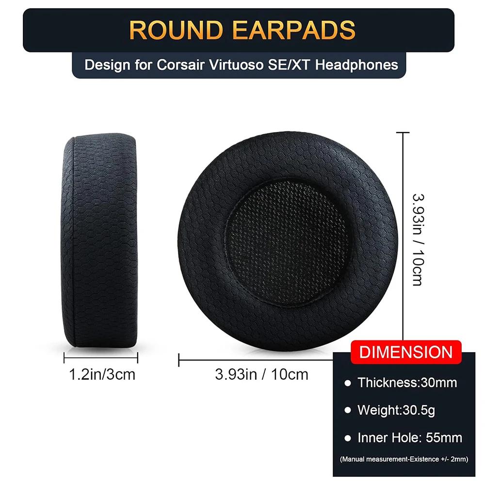 YAYINCC Upgraded Replacement Printed ice silk fabric for Corsair Virtuoso RGB Wireless SE Gaming Headset, Premium Fabric