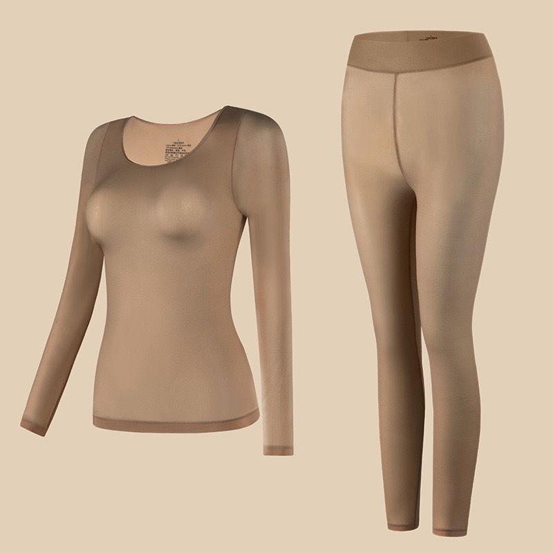 Women's Ultra-Thin Thermal Underwear Set with Hyaluronic Acid for Autumn