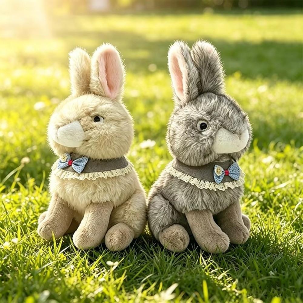 Soft Fluffy Bunny Stuffed Doll Lifelike Stuffed Bunny Doll Cute Rabbit Plush Toy Kid Gift