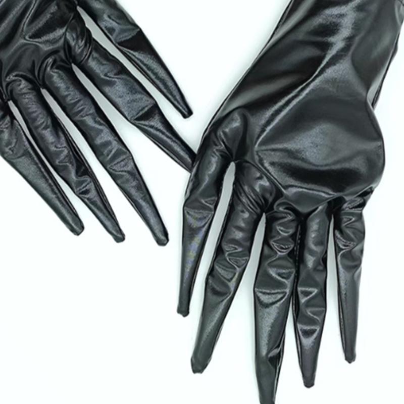 Halloween Costume Terrify Evil Claw Short Gloves for Adult Witch Gloves Masquerades Party Gloves Stage Props Accessories