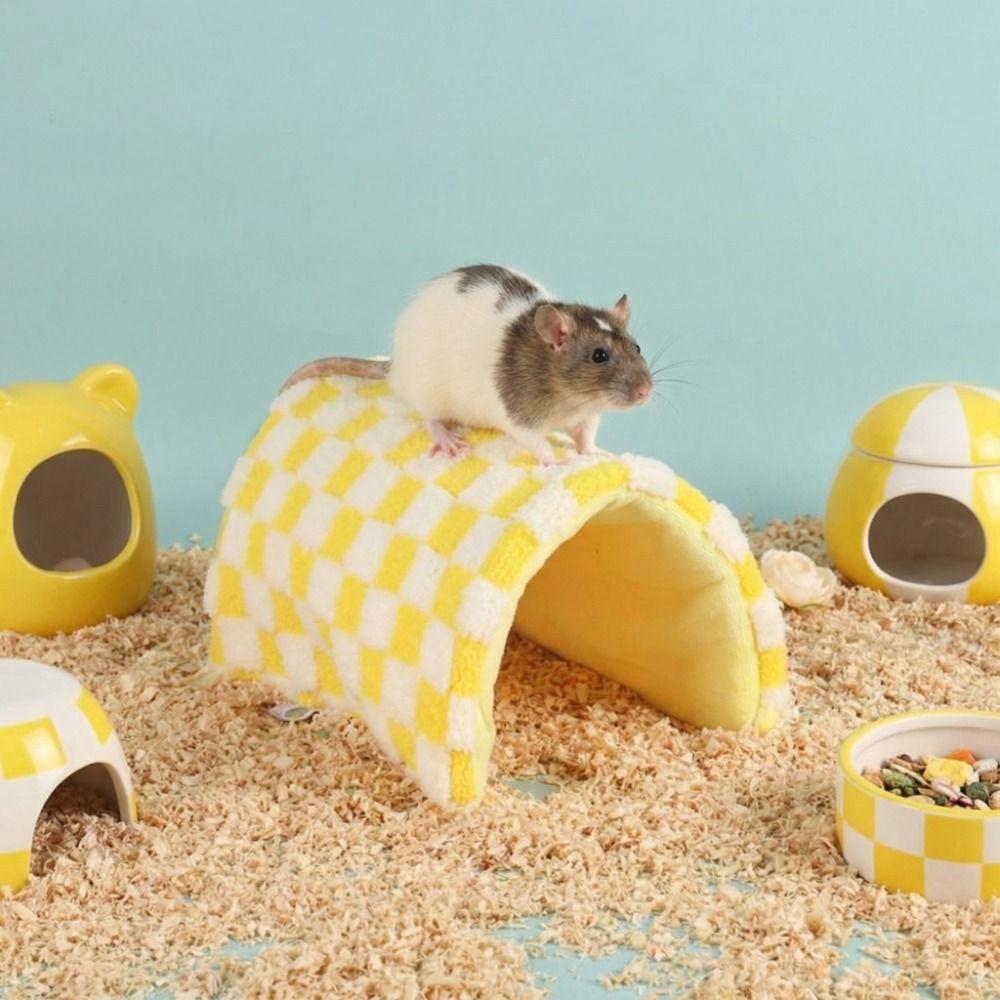 Warm Guinea Pig Tunnel Pad Foldable Pet Cave Nest Comfortable Hamster Cotton Mat  Cage Accessory