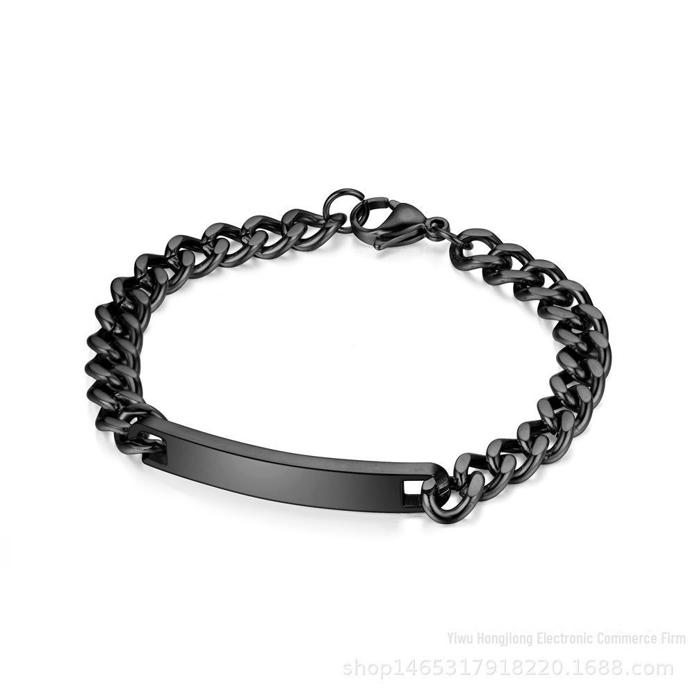 

Браслеты из титановой стали с индивидуальной гравировкой для мужчин, женщин и детей — популярные европейские и американские стили