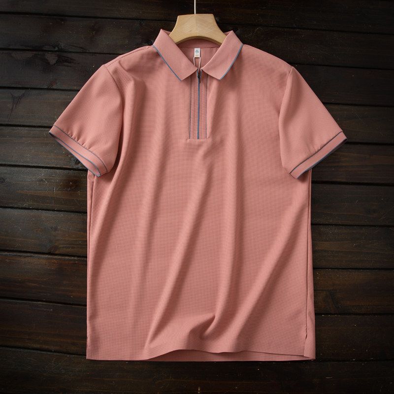 Cool Breathing Moisture Wicking UPF50 + Cool Feeling Sun Protection Summer Men's Casual Breathable Short Sleeve Polo Shirt